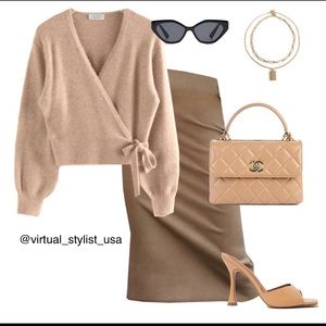 Cashmere sweater, chanel bag
